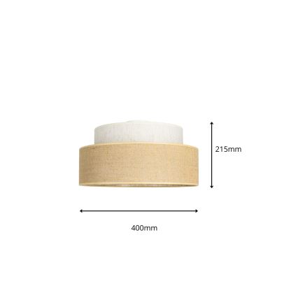 Stropné svietidlo BOHO 1xE27/60W/230V pr. 40 cm krémová/béžová