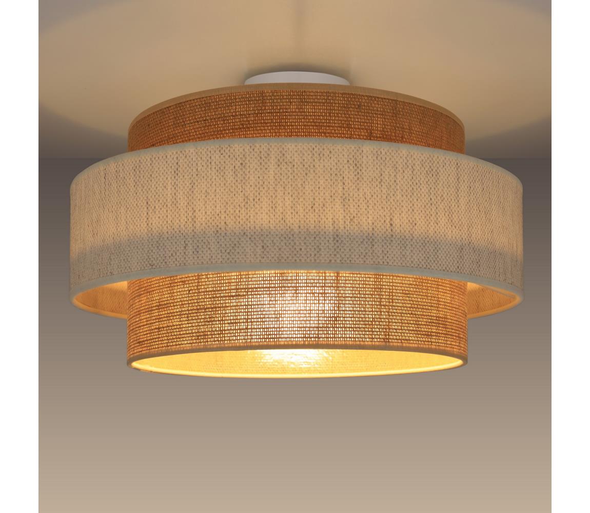 Stropné svietidlo BOHO 1xE27/60W/230V pr. 40 cm krémová/juta H0163