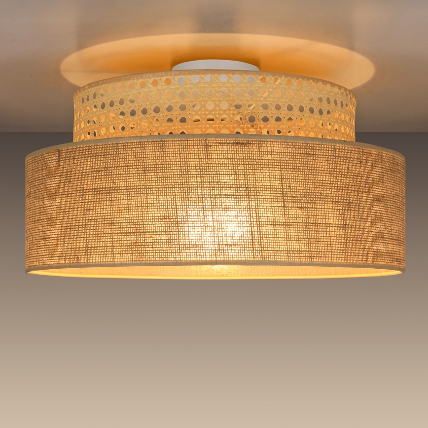 Stropné svietidlo BOHO 1xE27/60W/230V pr. 40 cm ratan