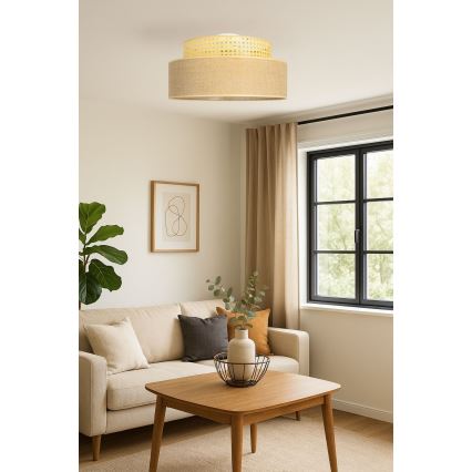 Stropné svietidlo BOHO 1xE27/60W/230V pr. 40 cm ratan