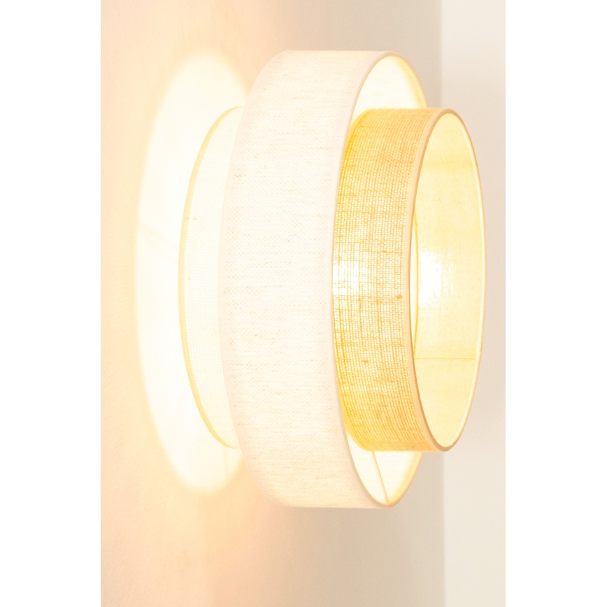 Stropné svietidlo BOHO 1xE27/60W/230V priemer 40 cm biela/juta