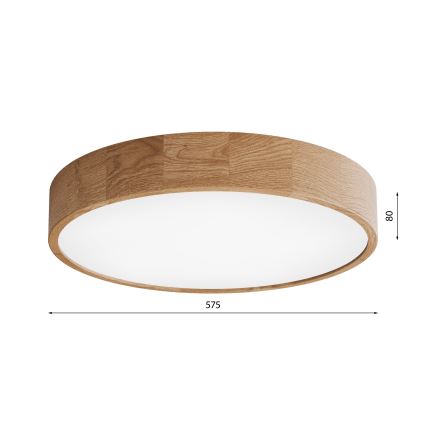 Stropné svietidlo CLEO 5xE27/24W/230V pr. 57,5 cm dub