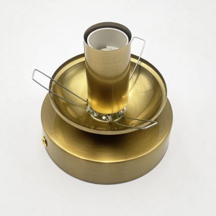 Stropné svietidlo CRISTAL 1xE14/15W/230V mosadz/dymovo-čierna