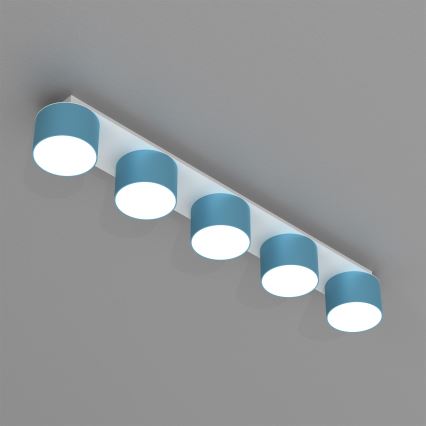 Stropné svietidlo DIXIE 5xGX53/11W/230V modrá