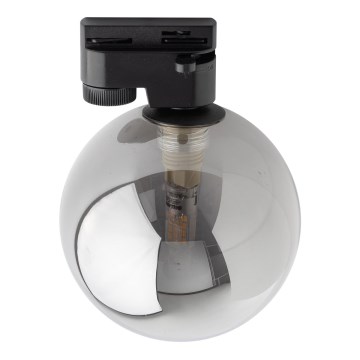 Stropné svietidlo do 1-fázového lištového systému TRACER 1xG9/8W/230V čierna/dymová čierna