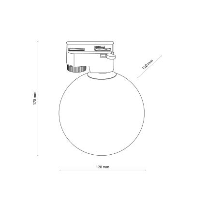 Stropné svietidlo do 1-fázového lištového systému TRACER 1xG9/8W/230V biela/čierna