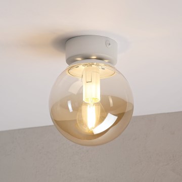 Stropné svietidlo ELIAS 1xE14/5W/230V pr. 13 cm biela/dymová béžová