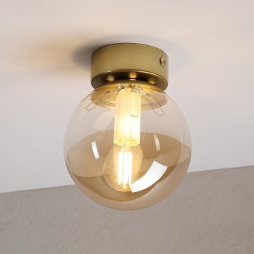 Stropné svietidlo ELIAS 1xE14/5W/230V pr. 13 cm zlatá/dymovo béžová