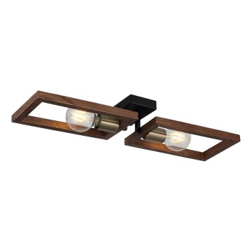 Stropné svietidlo ERA 2xE27/40W/230V hnedá