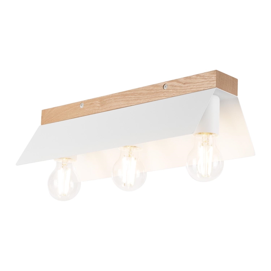 Stropné svietidlo ESME 3xE27/15W/230V biela/dub