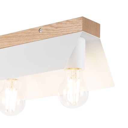 Stropné svietidlo ESME 3xE27/15W/230V biela/dub