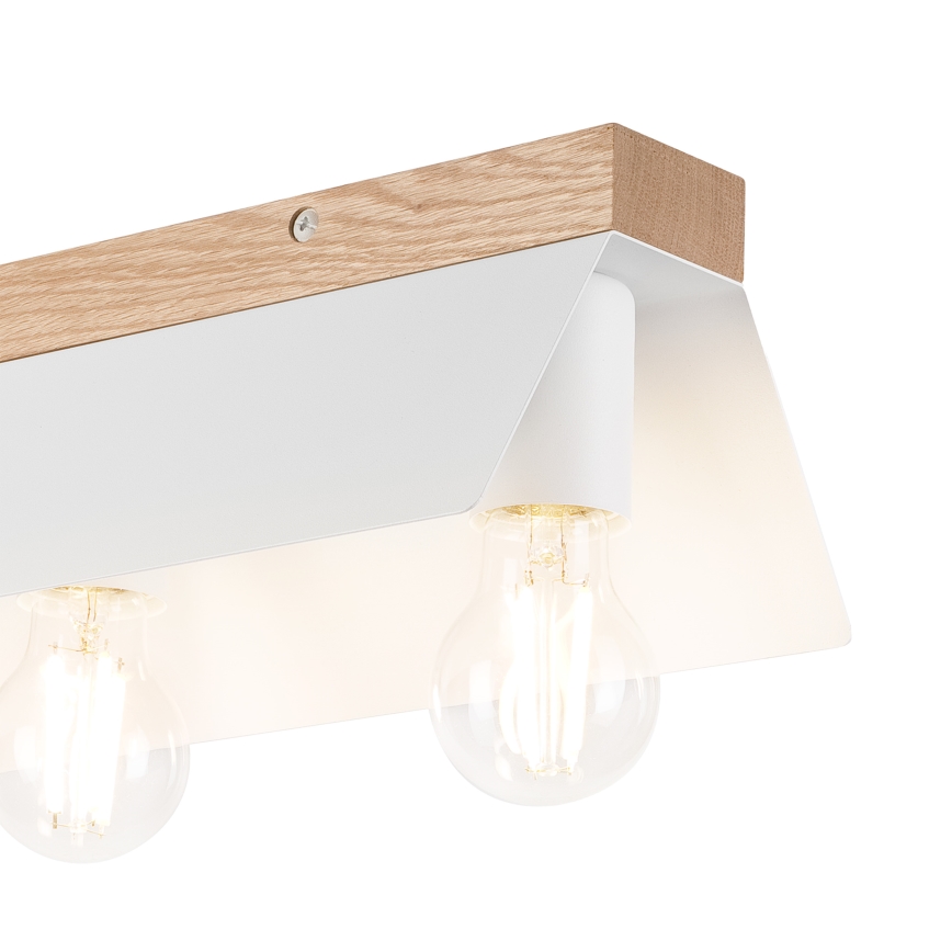 Stropné svietidlo ESME 3xE27/15W/230V biela/dub