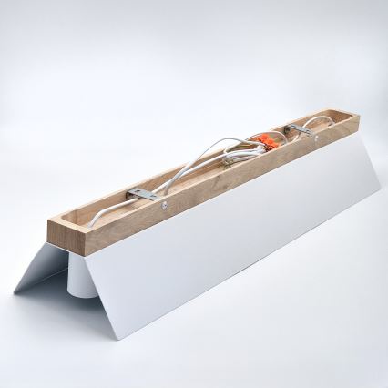 Stropné svietidlo ESME 5xE27/15W/230V biela/dub