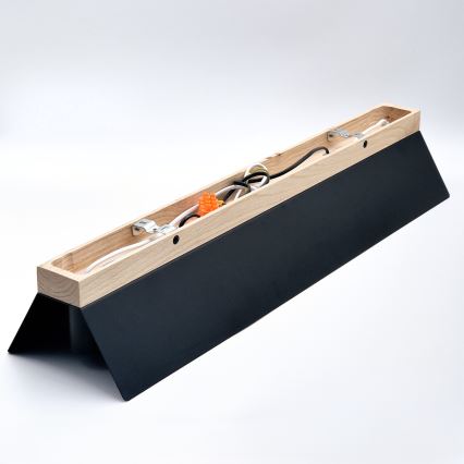 Stropné svietidlo ESME 5xE27/15W/230V čierna/dub
