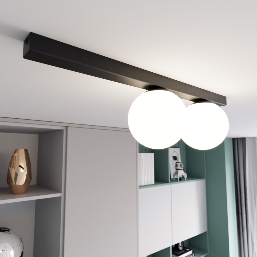 Stropné svietidlo FIT 2xE14/10W/230V čierna/biela