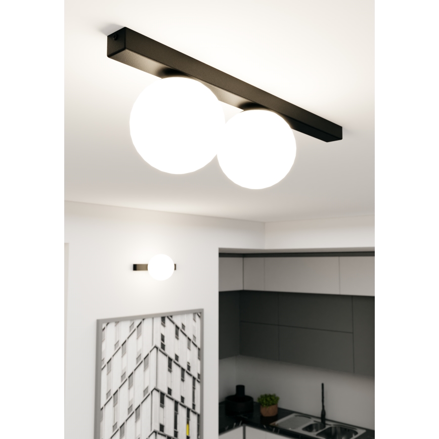 Stropné svietidlo FIT 2xE14/10W/230V čierna/biela