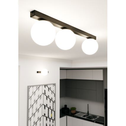 Stropné svietidlo FIT 3xE14/10W/230V čierna/biela