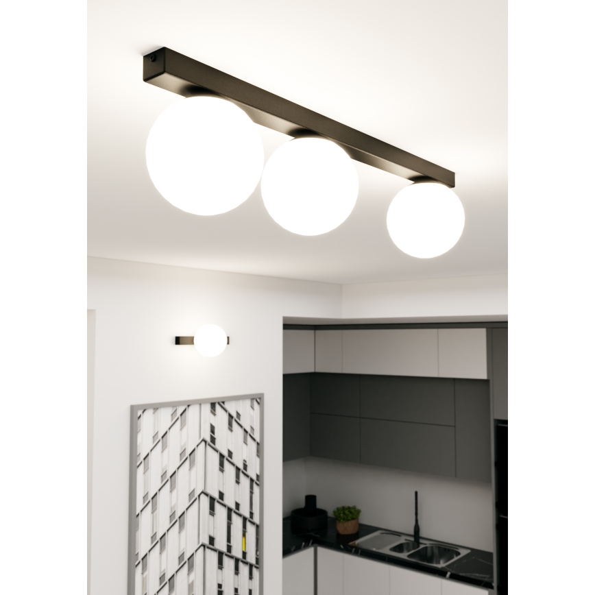 Stropné svietidlo FIT 3xE14/10W/230V čierna/biela