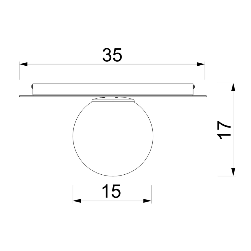 Stropné svietidlo FLAT 1xE27/15W/230V 55x60 cm hnedé