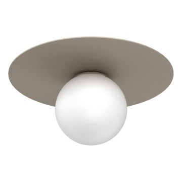 Stropné svietidlo FLAT 1xE27/15W/230V, priemer 35 cm, béžové