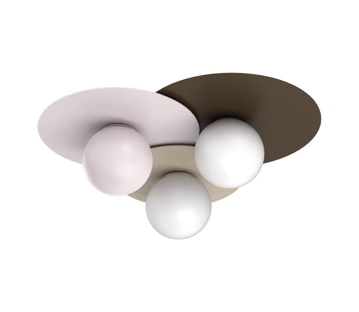Stropné svietidlo FLAT 3xE27/15W/230V 55x60 cm béžová/krémová/hnedá 9553