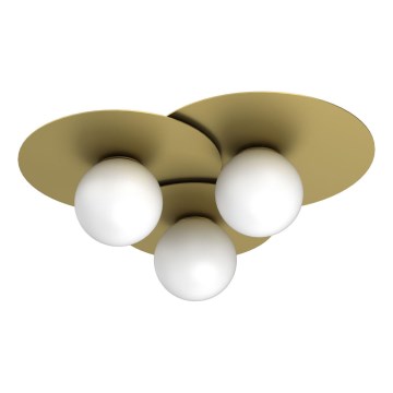 Stropné svietidlo FLAT 3xE27/15W/230V 55x60 cm zlaté