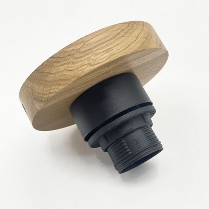 Stropné svietidlo FLO WOOD 1xE27/15W/230V dub/číre pr. 22 cm