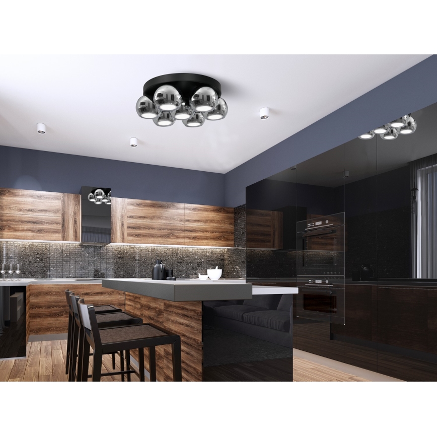 Stropné svietidlo GALAXY 7xGU10/8W/230V čierna