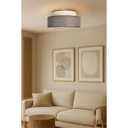 Stropné svietidlo GRACE 1xE27/60W/230V pr. 40 cm krémová/hnedá