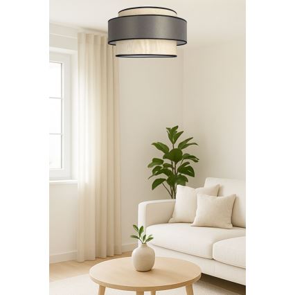Stropné svietidlo GRACE 1xE27/60W/230V pr. 40 cm krémová/šedá