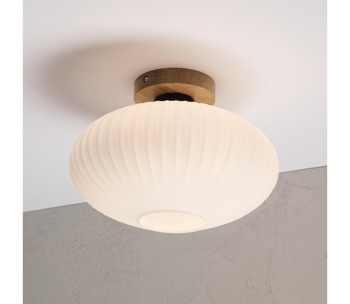 Stropné svietidlo HARMA WOOD 1xE27/15W/230V dub/biela pr. 30 cm LM-1.326/D