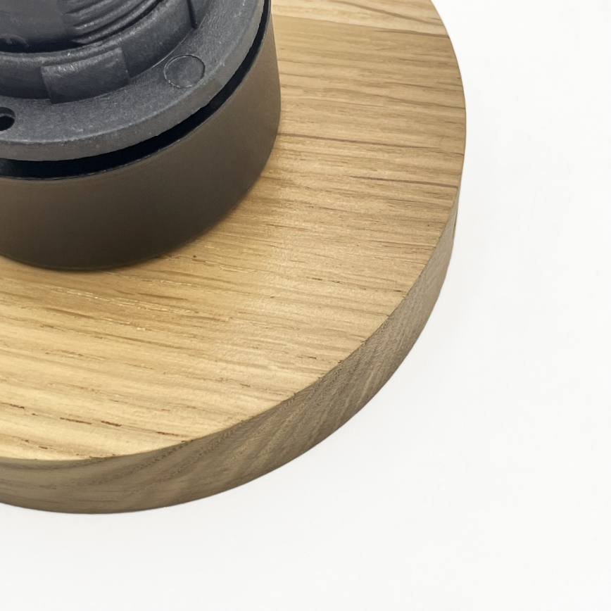 Stropné svietidlo HARMA WOOD, 1xE27/15W/230V, dub/biela, priemer 25 cm