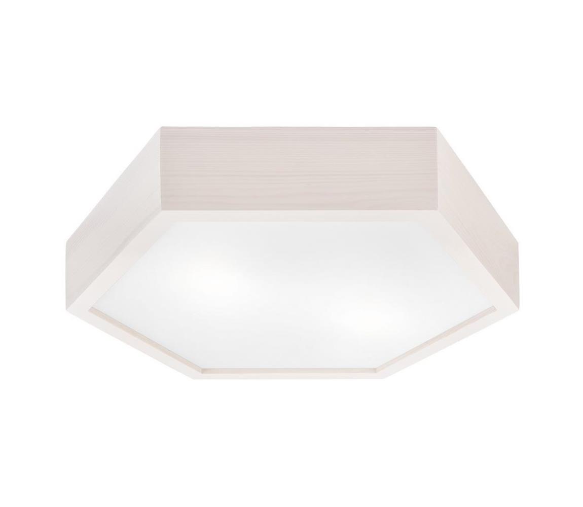  Stropné svietidlo HEX 2xE27/60W/230V pr. 43 cm borovica biela LD-PD 5.2 white