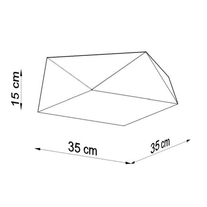 Stropné svietidlo HEXA 2xE27/60W/230V čierna