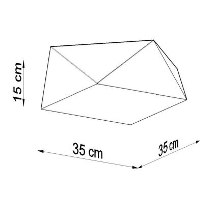 Stropné svietidlo HEXA 2xE27/60W/230V strieborná