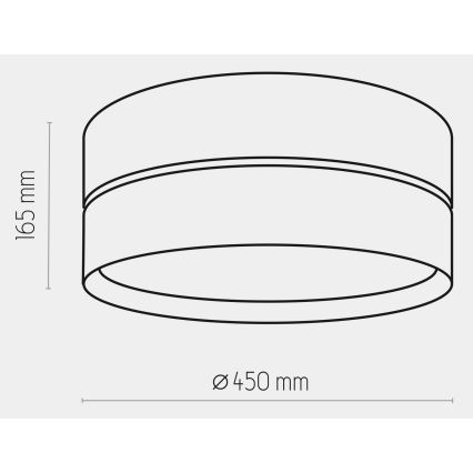 Stropné svietidlo HILTON 3xE27/15W/230V pr. 45 cm mosadz/čierna