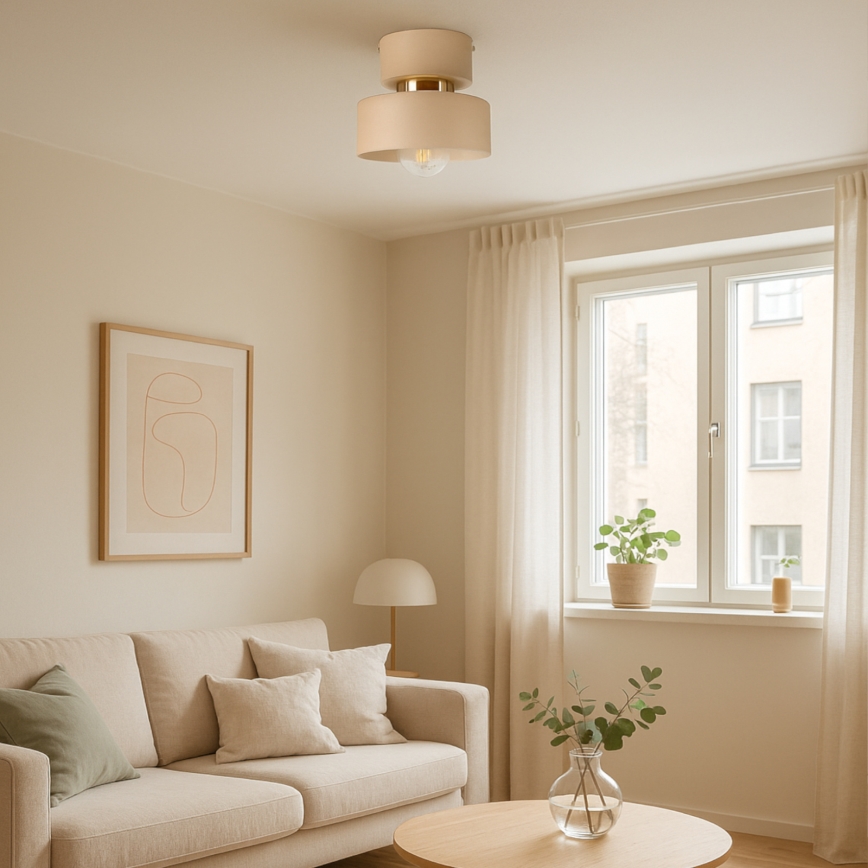 Stropné svietidlo IGNIA 1xE27/60W/230V béžové/zlaté