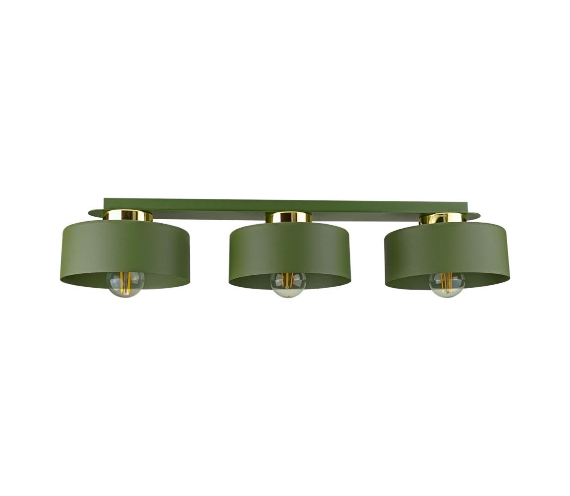 Keter Lighting Stropné svietidlo IGNIA 3xE27/60W/230V zelená/zlatá 3385