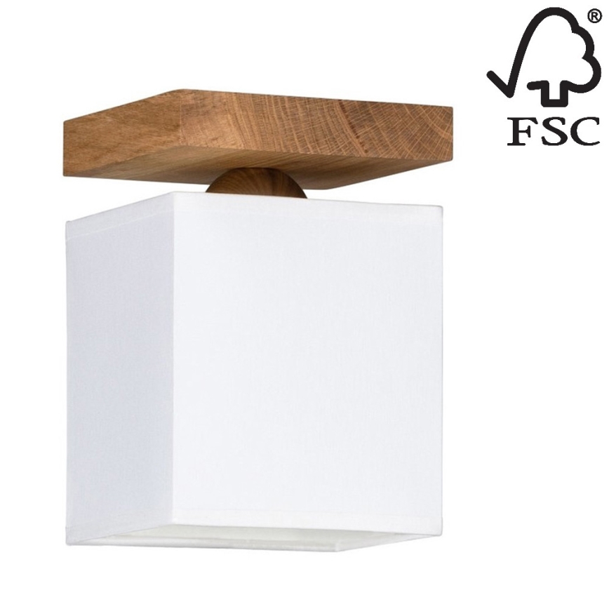 Stropné svietidlo INGER 1xE27/25W/230V dub – FSC certifikované