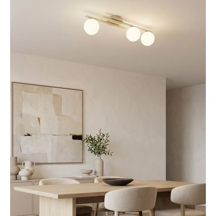Stropné svietidlo KAIRO 3xE14/10W/230V béžové