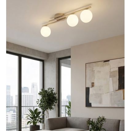 Stropné svietidlo KAIRO 3xE14/10W/230V béžové