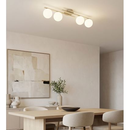 Stropné svietidlo KAIRO 4×E14/10W/230V béžové