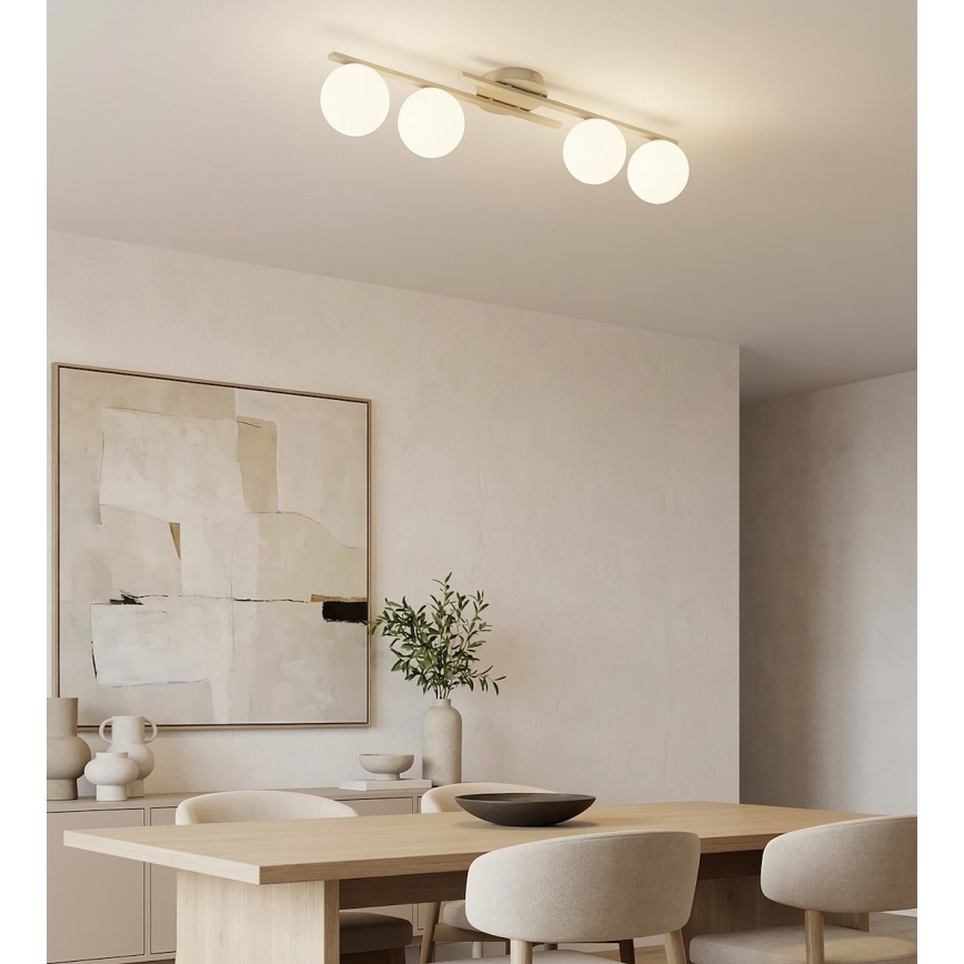 Stropné svietidlo KAIRO 4×E14/10W/230V béžové