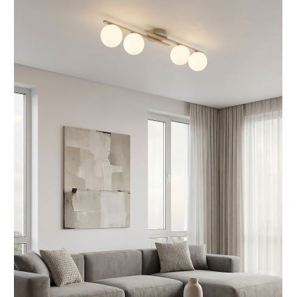 Stropné svietidlo KAIRO 4×E14/10W/230V béžové