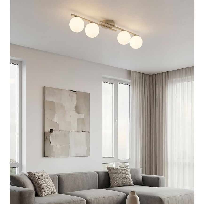 Stropné svietidlo KAIRO 4×E14/10W/230V béžové