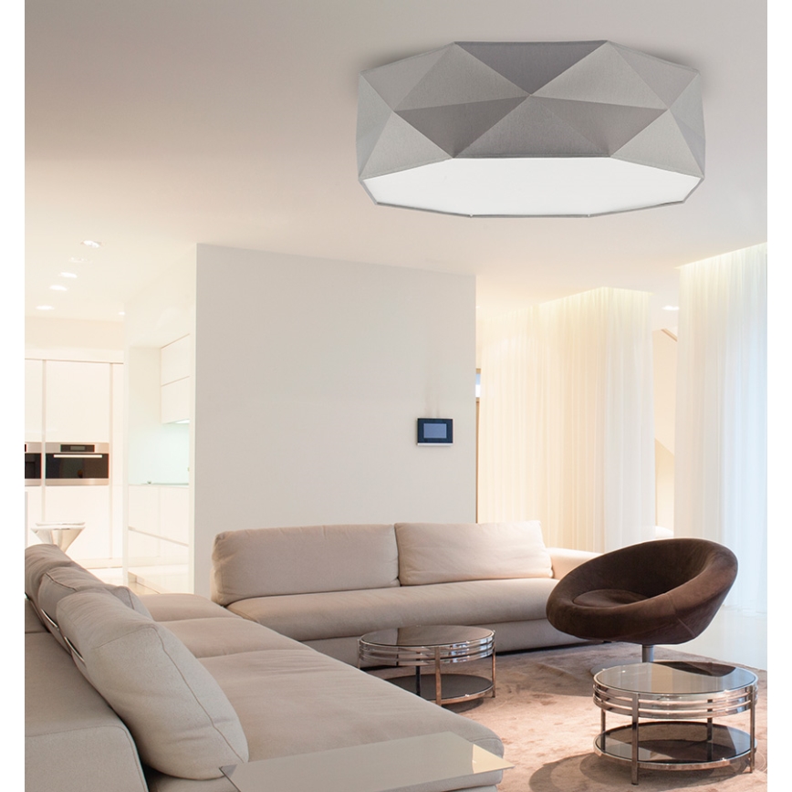 TK Lighting 1566 - Stropné svietidlo KANTOOR 4xE27/60W/230V šedá