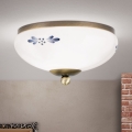 Stropné svietidlo LANDHAUS 1xE27/60W/230V pr. 21 cm bronz/biela