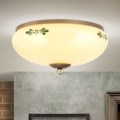 Stropné svietidlo LANDHAUS 2xE27/60W/230V pr. 28 cm bronz/béžová