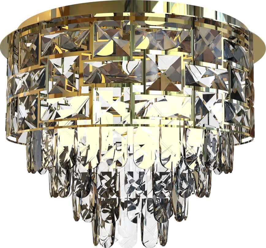 Stropné svietidlo LUXURIA 9xE14/40W/230V pr. 48 cm zlatá