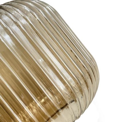 Stropné svietidlo MILOU WOOD 1xE27/15W/230V dub/dymová béžová, priemer 20 cm